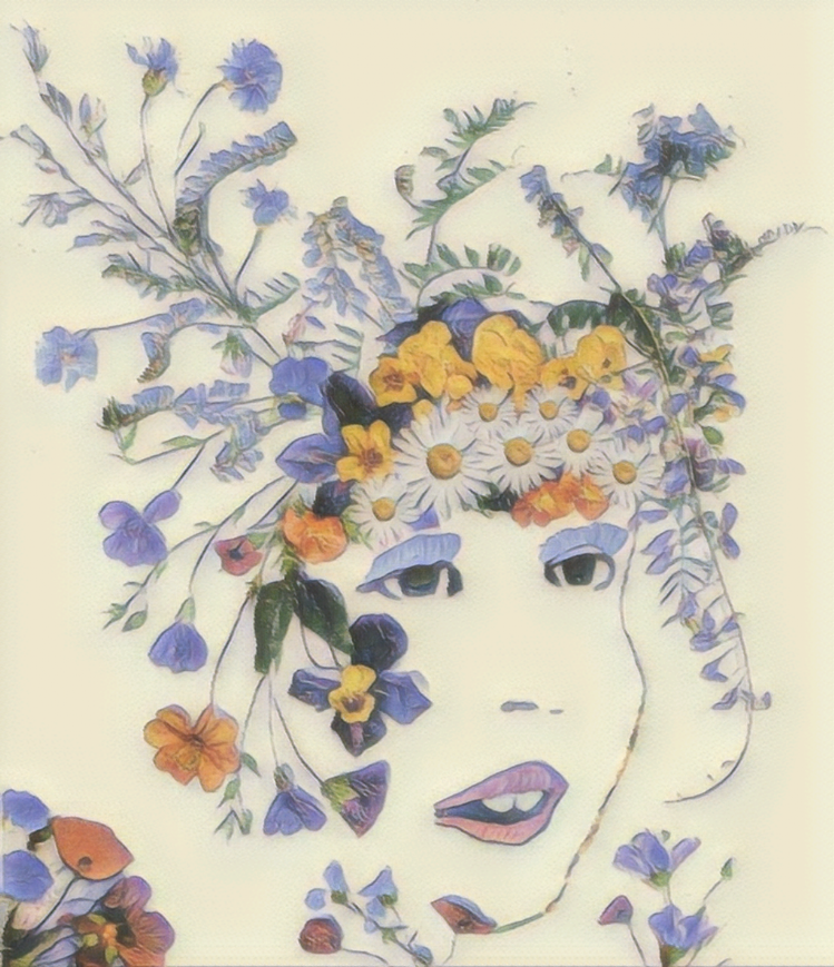 Adriana Bild aus getrockneten Blumen