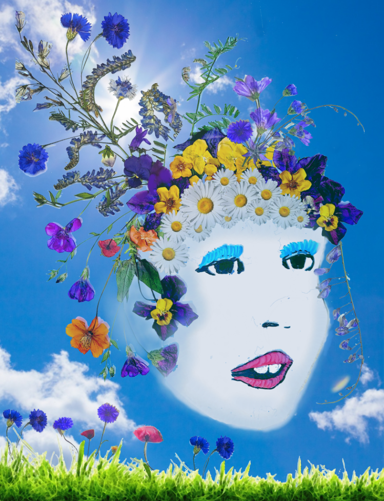 Adriana Bild aus getrockneten Blumen